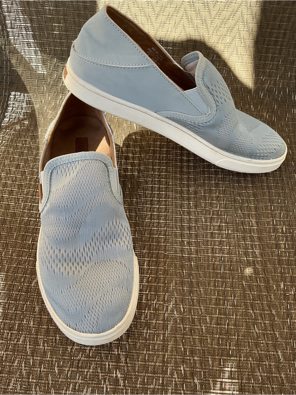 Olukai Pehuea Light Blue Slip On Sneakers